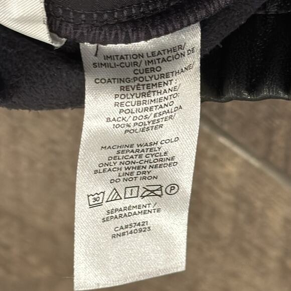 Loft Pull On Slim Faux Leather Black Pant Size M - Picture 8 of 8